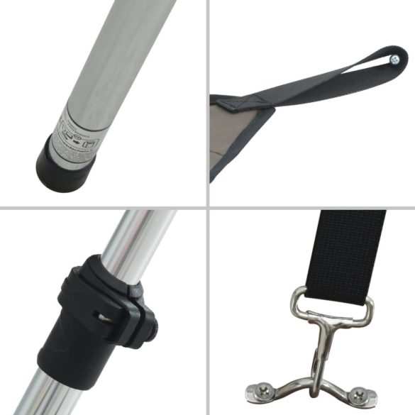 antracit T-alakú árnyékolóhosszabbító 170 x 208 x (115-183) cm