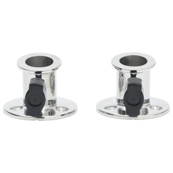 2 db rozsdamentes acél kerek bimini alj 26 mm-es csőhöz