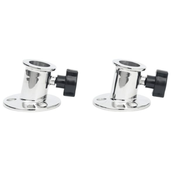 2 db rozsdamentes acél kerek bimini alj 26 mm-es csőhöz