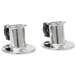 2 db rozsdamentes acél kerek bimini alj 26 mm-es csőhöz