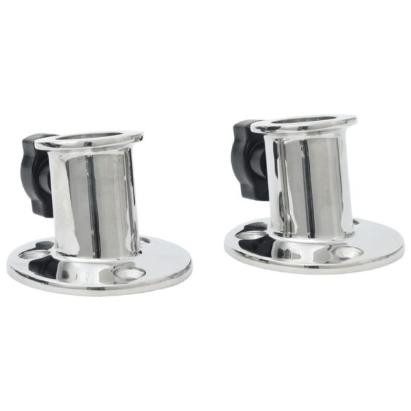 2 db rozsdamentes acél kerek bimini alj 26 mm-es csőhöz